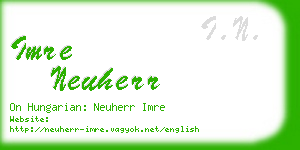 imre neuherr business card